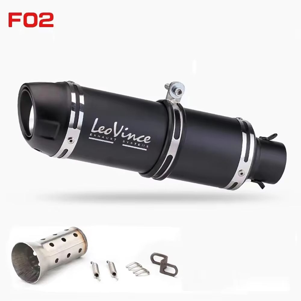 LeoVinceStyle 51mm Motorcycle Exhaust Muffler With Removable DB Killer HighPerformance Upgrade For 5
