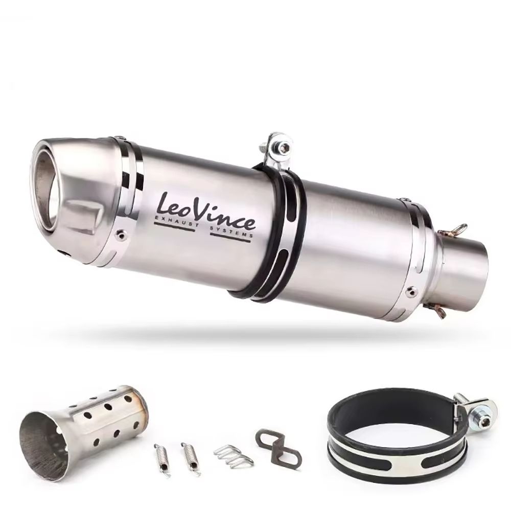 LeoVinceStyle 51mm Motorcycle Exhaust Muffler With Removable DB Killer HighPerformance Upgrade For 7