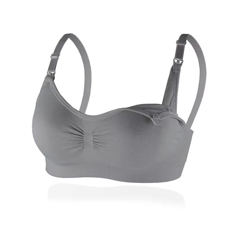 Front Buckle Maternity Bra Wireless NonSagging Nursing Bra With Sports Pads For Pregnant Breastfe 7