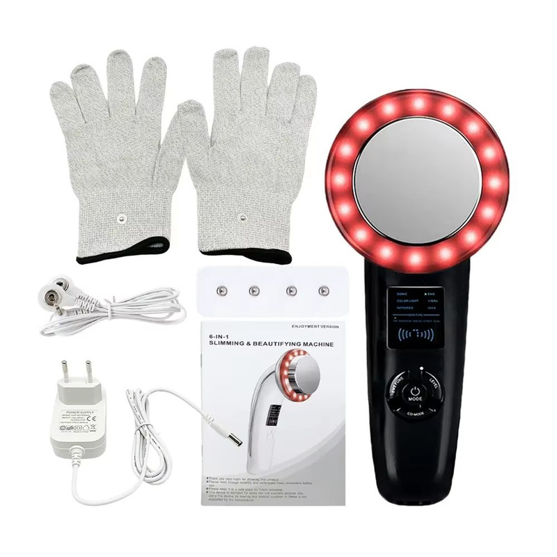 6in1 EMS Body And Facial Massager Cavitation Slimming Infrared Therapy Ultrasound Skin Tightening 6