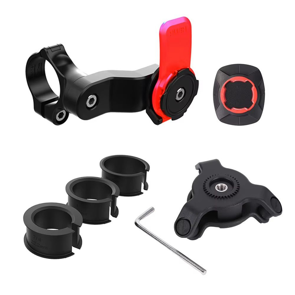 Shockproof Motorcycle Bike Phone Holder 360 Rotating Handlebar Mount With Quad Lock GPS Support 7