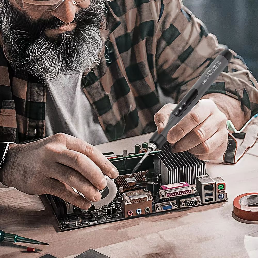 Mini USB Digital Soldering Iron Kit  Adjustable Temperature TypeC Electric Welding Tool For DIY  Re 1