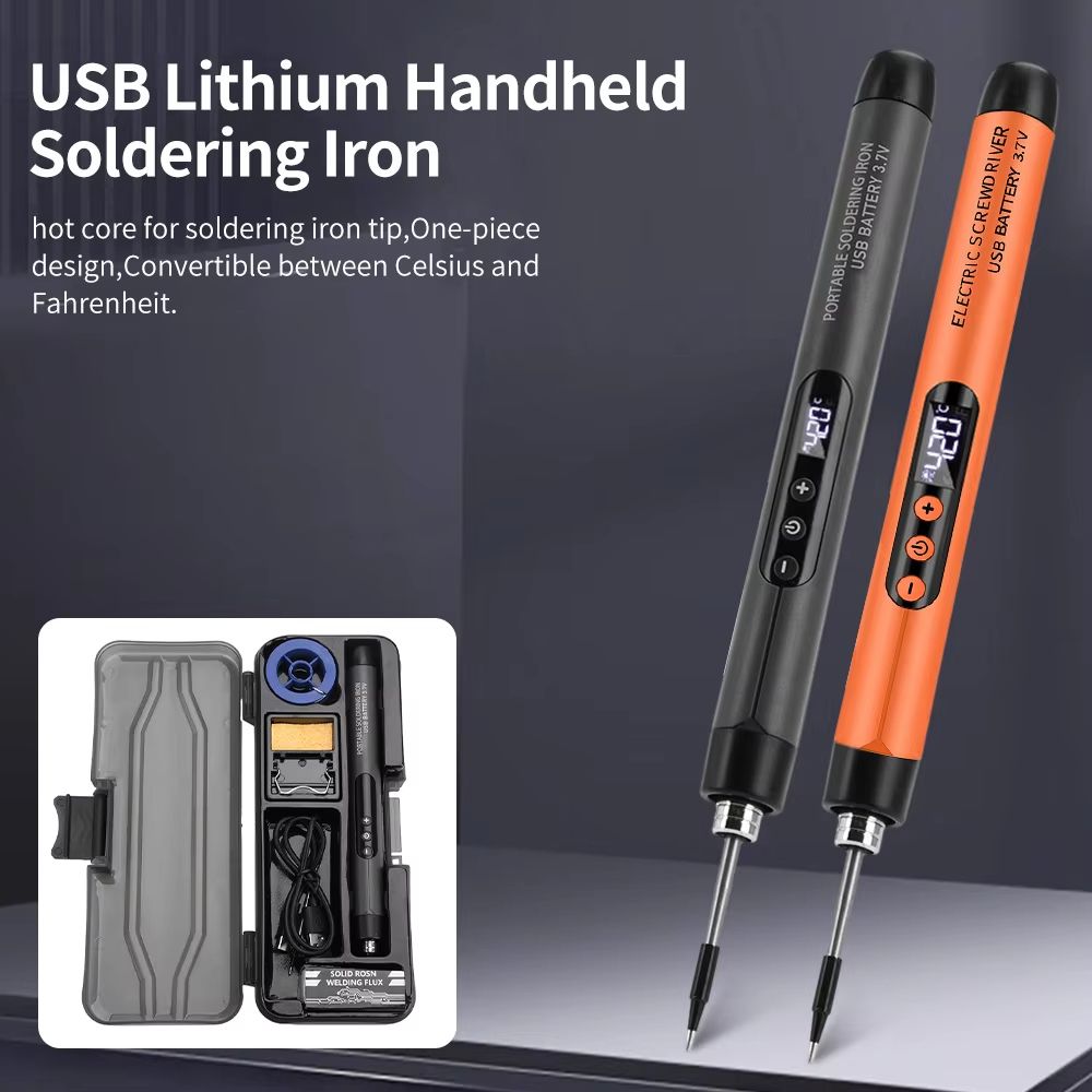Mini USB Digital Soldering Iron Kit  Adjustable Temperature TypeC Electric Welding Tool For DIY  Re 2