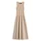 Elegant Sleeveless Long Dress For Women 2025 Spring Fashion Casual Party Dress In Black Khaki 2