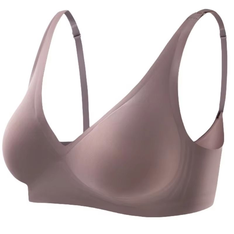 Seamless Push Up Bra For Women  Wireless VNeck Bralette With Removable Pads 5