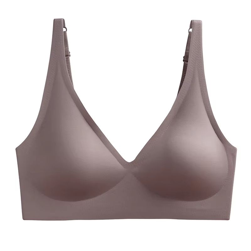 Seamless Push Up Bra For Women  Wireless VNeck Bralette With Removable Pads 6