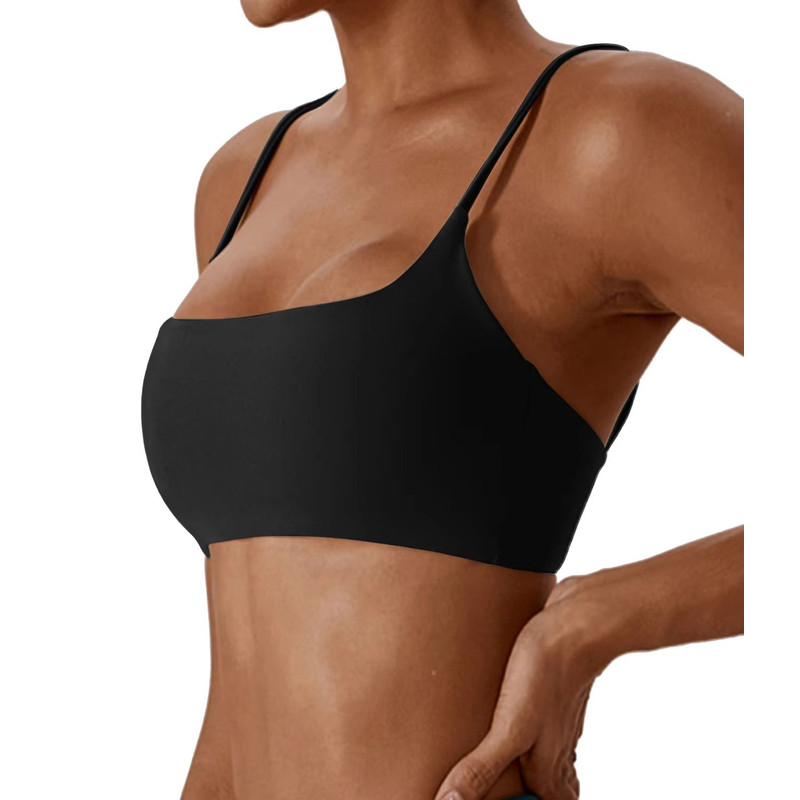 Womens Cross Back Sports Bra Super Soft Yoga Fitness Bra For Running Workouts 0