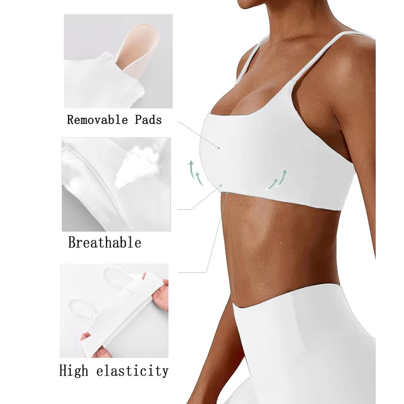 Womens Cross Back Sports Bra Super Soft Yoga Fitness Bra For Running Workouts 1