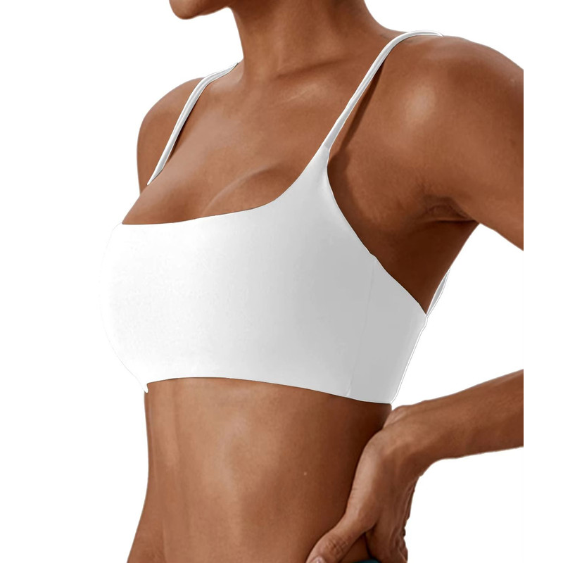 Womens Cross Back Sports Bra Super Soft Yoga Fitness Bra For Running Workouts 6