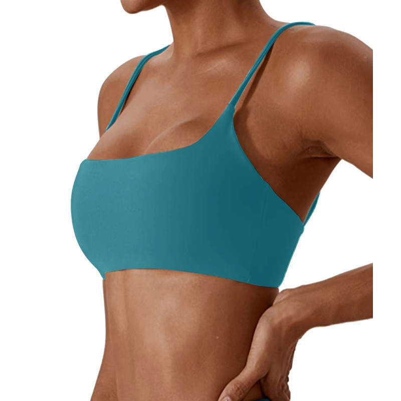 Womens Cross Back Sports Bra Super Soft Yoga Fitness Bra For Running Workouts 8