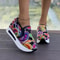 Women Slip On Platform Sneakers Embroidered Mesh Casual Walking Shoes 4