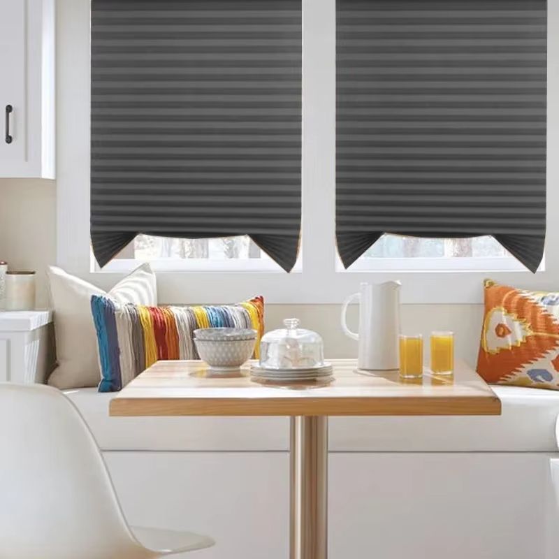 Self Adhesive Pleated Window Blinds Half Blackout Shades For Bathroom And Balcony 1