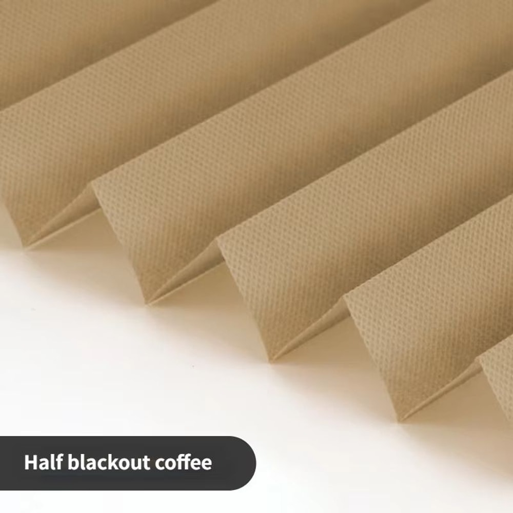Self Adhesive Pleated Window Blinds Half Blackout Shades For Bathroom And Balcony 9