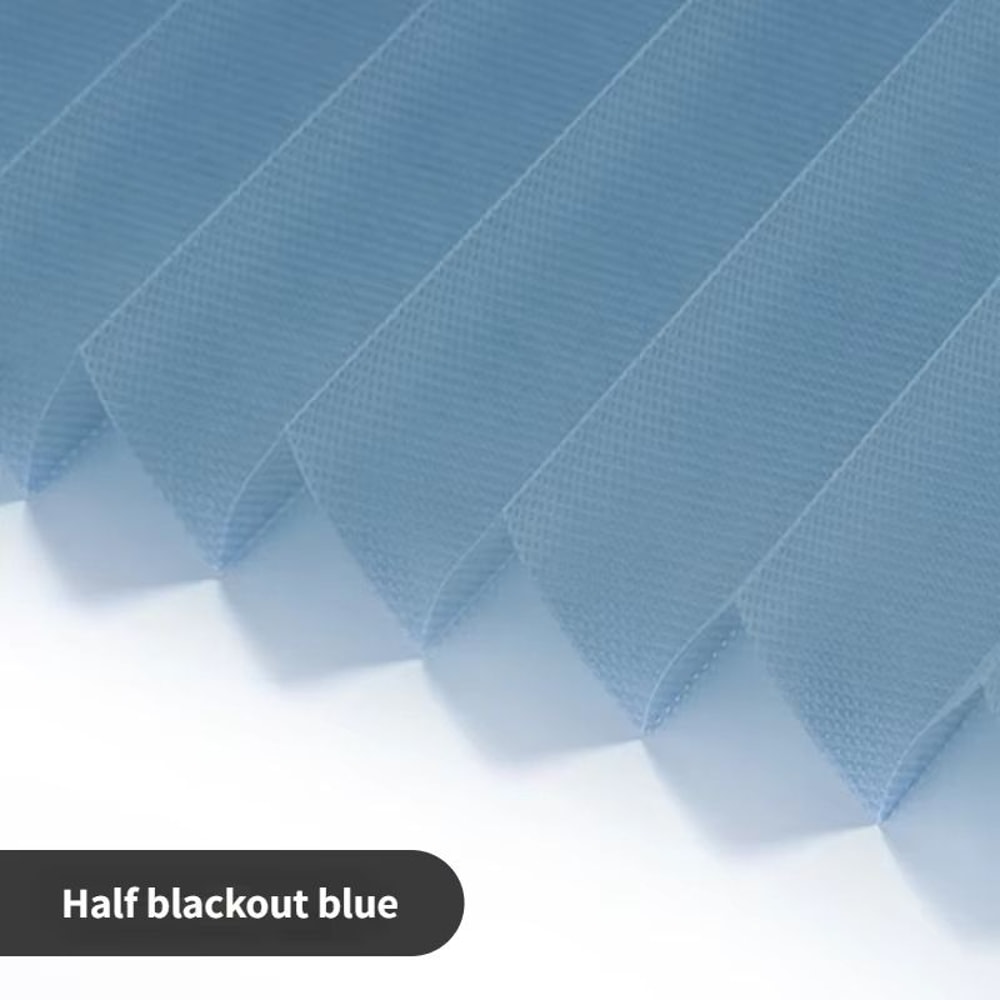 Self Adhesive Pleated Window Blinds Half Blackout Shades For Bathroom And Balcony 10