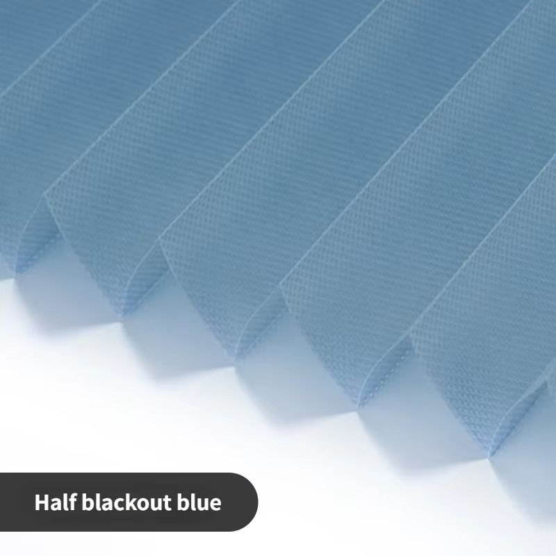 Self Adhesive Pleated Window Blinds Half Blackout Shades For Bathroom And Balcony 10