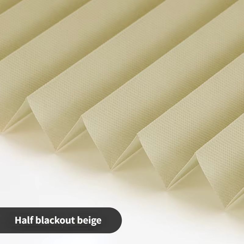 Self Adhesive Pleated Window Blinds Half Blackout Shades For Bathroom And Balcony 11