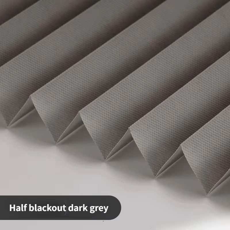 Self Adhesive Pleated Window Blinds Half Blackout Shades For Bathroom And Balcony 12