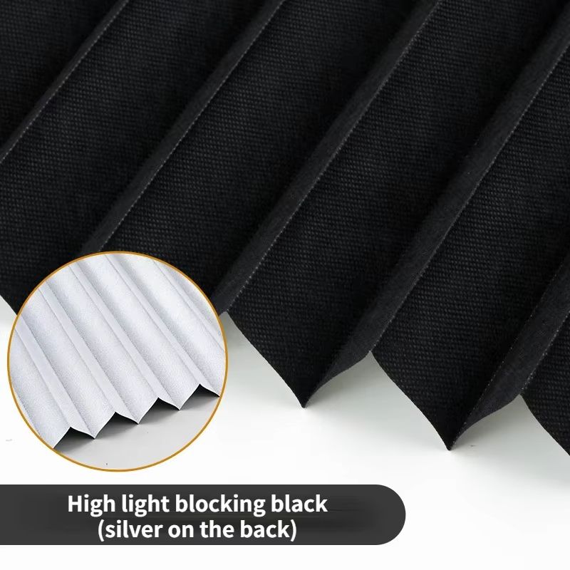 Self Adhesive Pleated Window Blinds Half Blackout Shades For Bathroom And Balcony 14