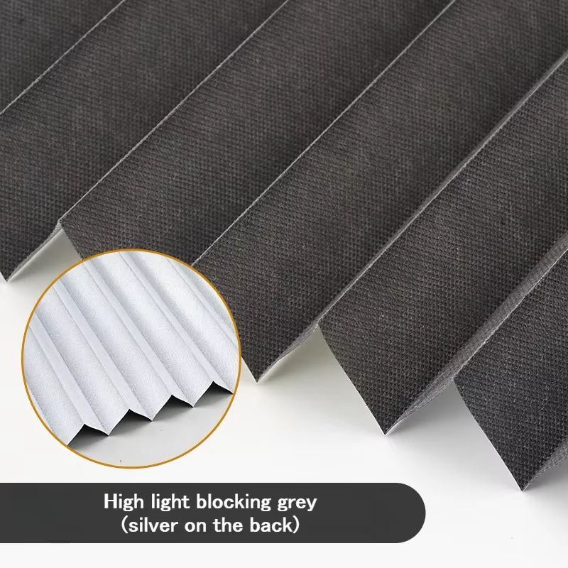 Self Adhesive Pleated Window Blinds Half Blackout Shades For Bathroom And Balcony 15
