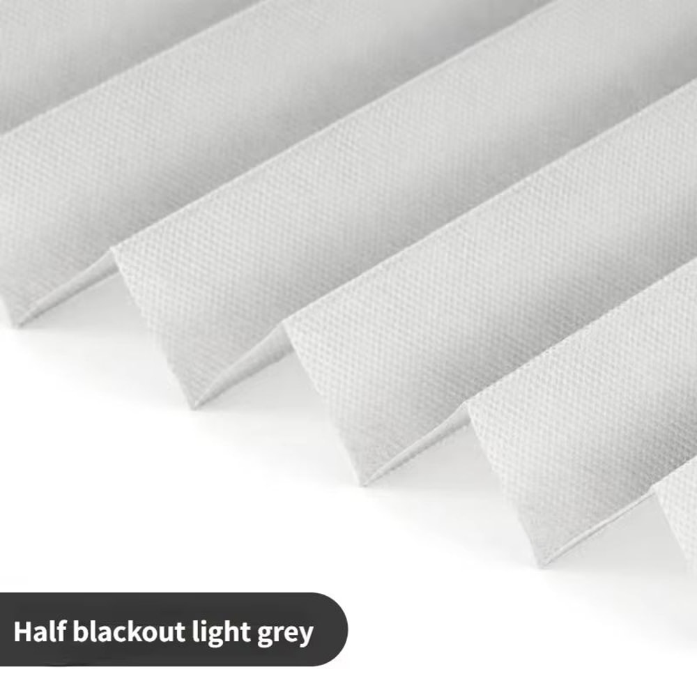 Self Adhesive Pleated Window Blinds Half Blackout Shades For Bathroom And Balcony 6