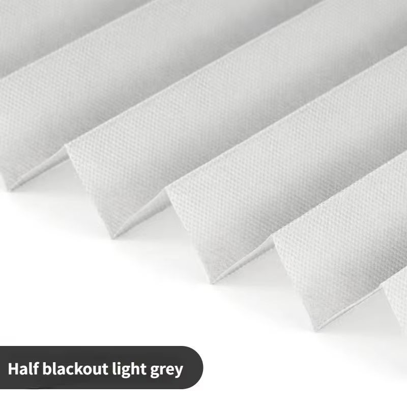 Self Adhesive Pleated Window Blinds Half Blackout Shades For Bathroom And Balcony 6