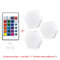 Hexagon Touch Sensor RGB LED Night Lights Quantum Honeycomb Wall Lamp 8