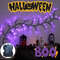 Purple LED Rattan Branch Garland 54 LED Halloween Lights Battery Powered 0