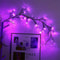 Purple LED Rattan Branch Garland 54 LED Halloween Lights Battery Powered 5