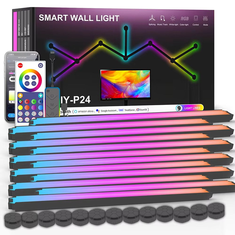 WIFI Intelligent Wall Lamp RGB Symphony Smart DIY Stitching 0