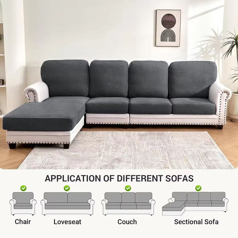 Thick Jacquard Elastic Sofa Seat Cover Protector 4