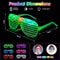 Neon LED Light Up Shutter Glasses Party Pack 5