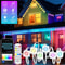 100 FT Waterproof RGB Outdoor Eaves String Lights Bluetooth App Control 0