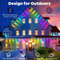 100 FT Waterproof RGB Outdoor Eaves String Lights Bluetooth App Control 4