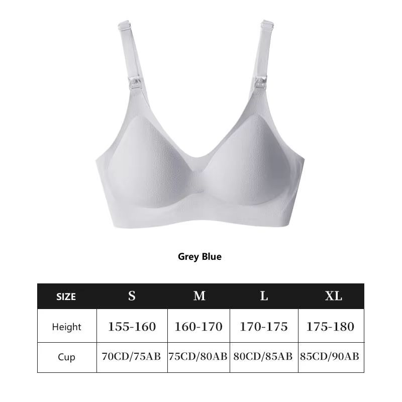 Wireless Maternity Nursing Bra With FrontOpen Buckle  Breathable  Supportive Pregnancy Underwear 8