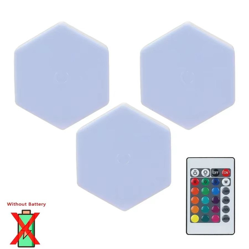 Modular Touch Control Honeycomb LED Wall Lights  6Piece Set 6