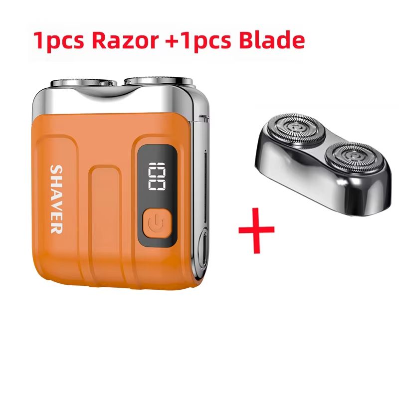 Mini Electric Smart Shaver With Digital Display Dual Blade Rechargeable Beard Trimmer 12