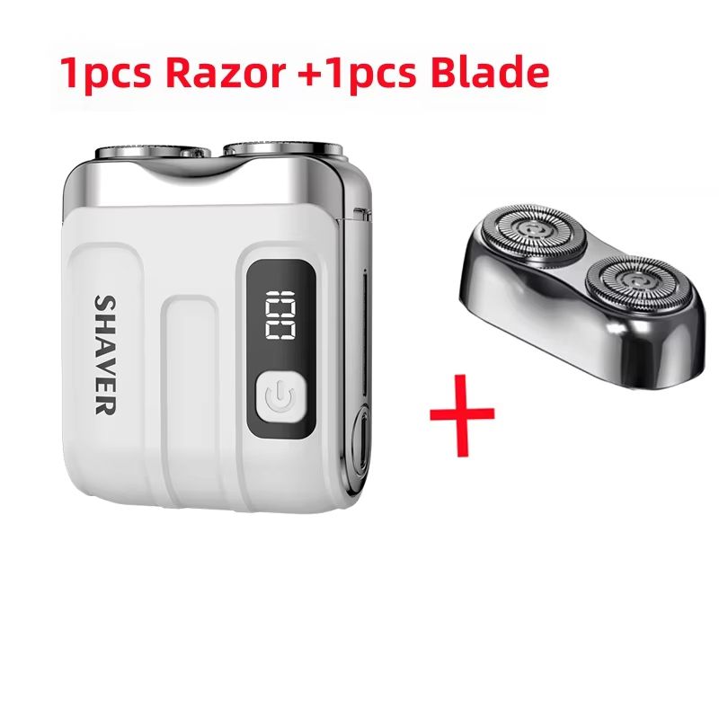 Mini Electric Smart Shaver With Digital Display Dual Blade Rechargeable Beard Trimmer 13