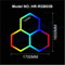 RGB Hexagon LED Garage Ceiling Light Music Sync Panel Lighting For Gym Game Room Events 11
