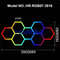 RGB Hexagon LED Garage Ceiling Light Music Sync Panel Lighting For Gym Game Room Events 12