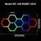 RGB Hexagon LED Garage Ceiling Light Music Sync Panel Lighting For Gym Game Room Events 12
