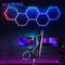 RGB Hexagon LED Garage Ceiling Light Music Sync Panel Lighting For Gym Game Room Events 4