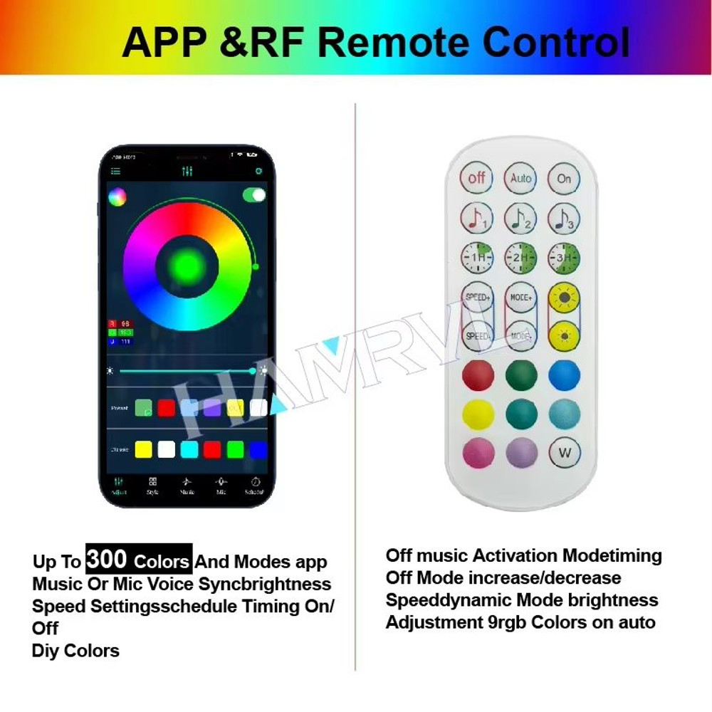 RGB Hexagon LED Garage Ceiling Light Music Sync Panel Lighting For Gym Game Room Events 5