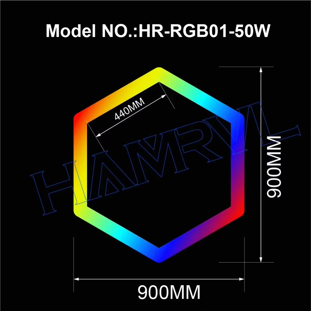 RGB Hexagon LED Garage Ceiling Light Music Sync Panel Lighting For Gym Game Room Events 6