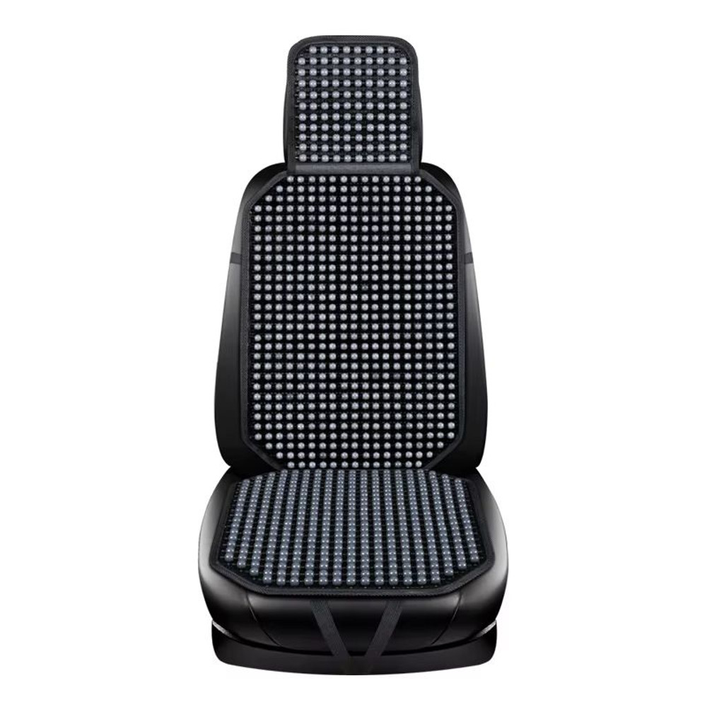 Wooden Bead Car Seat Cushion Universal Cooling Breathable Cover With NonSlip Base Available In 5 7