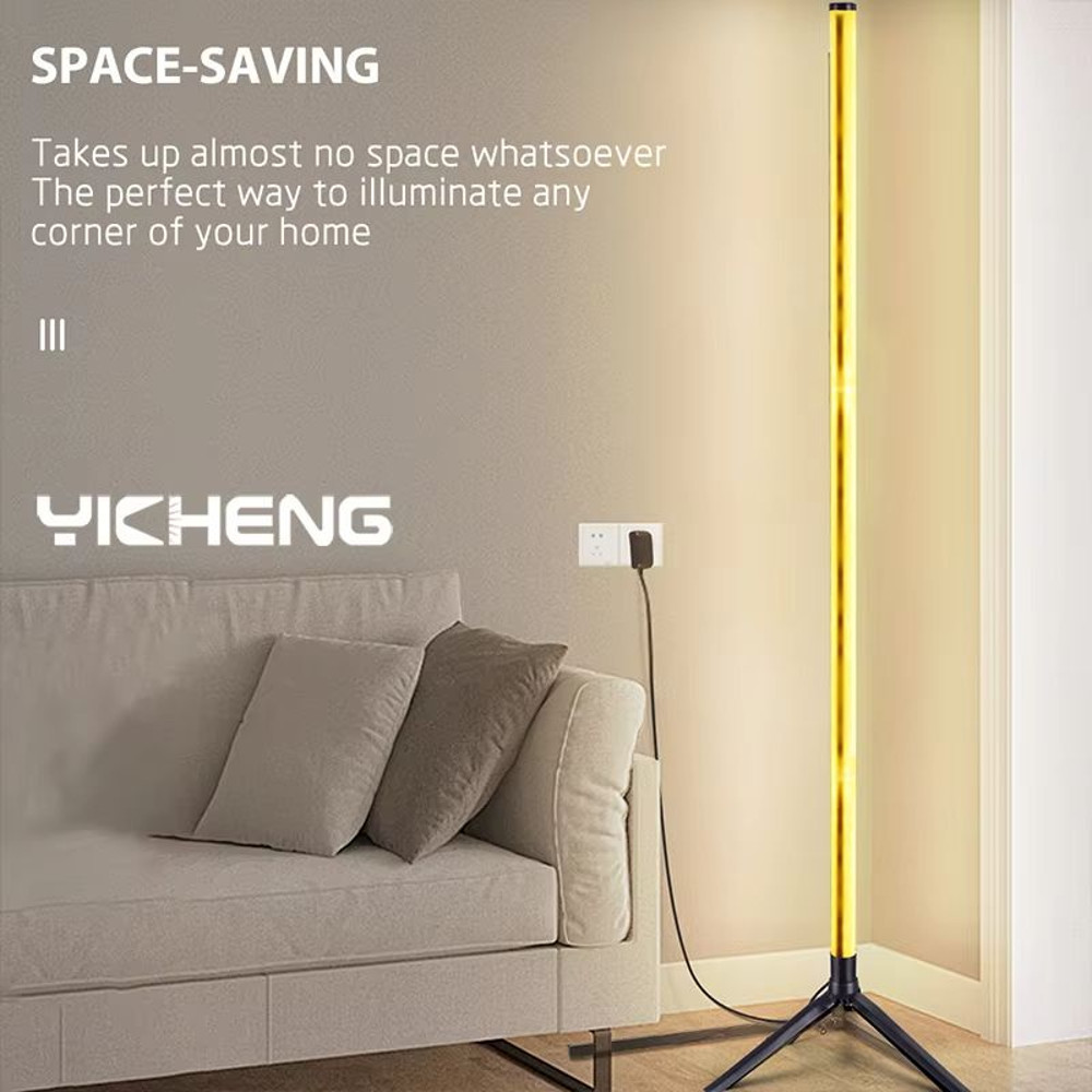 103CM RGB LED Corner Floor Lamp  Smart RemoteControlled Standing Light For Modern Home  Holiday Dec 3