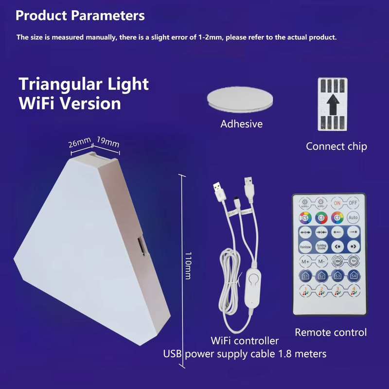 QuantumTriangle Pro Smart Ambient Wall Light Panel Set 8
