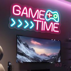 ultimate gaming neon sign gamepad led wall art – gamer room decor light