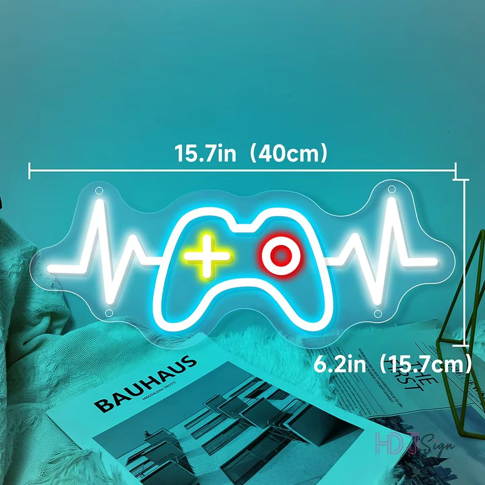 Ultimate Gaming Neon Sign Gamepad LED Wall Art Gamer Room Decor Light 6