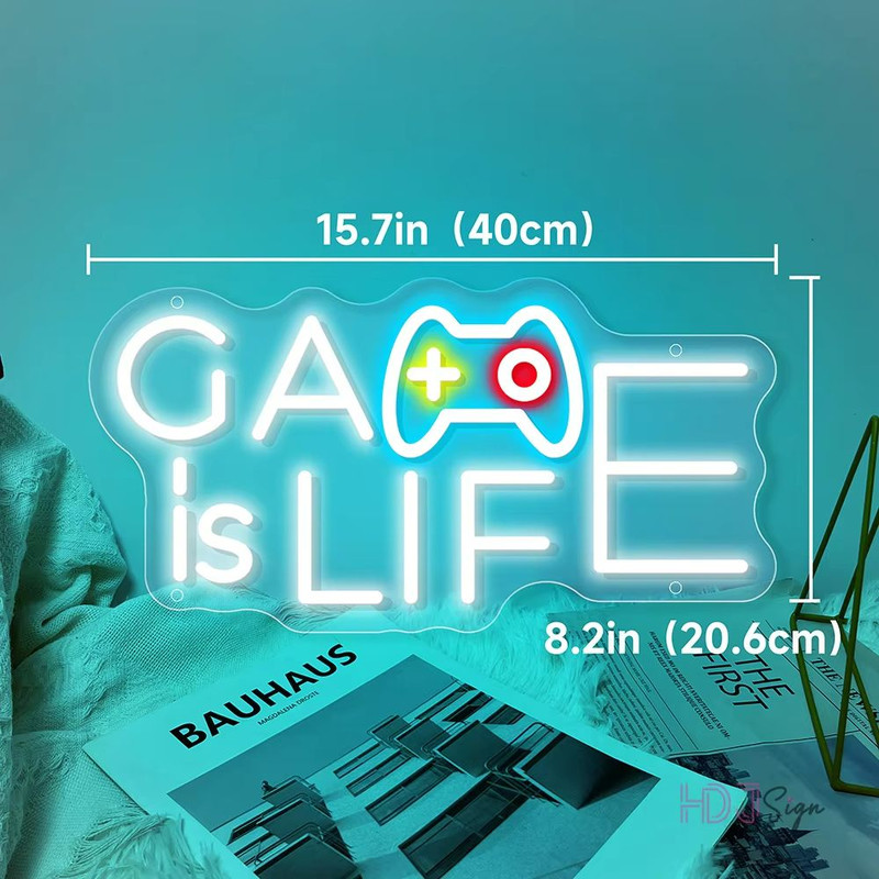 Ultimate Gaming Neon Sign Gamepad LED Wall Art Gamer Room Decor Light 9