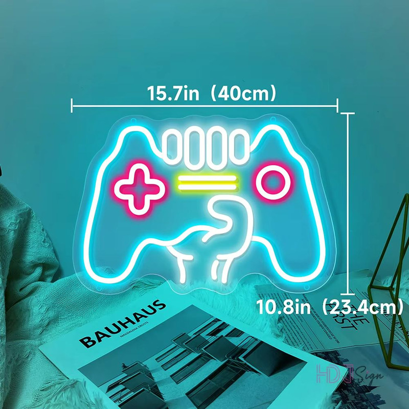 Ultimate Gaming Neon Sign Gamepad LED Wall Art Gamer Room Decor Light 8